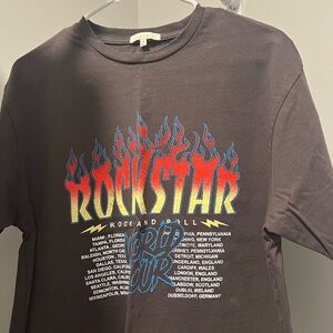 BaeVely Charcoal Grey Rockstar Graphic Tee